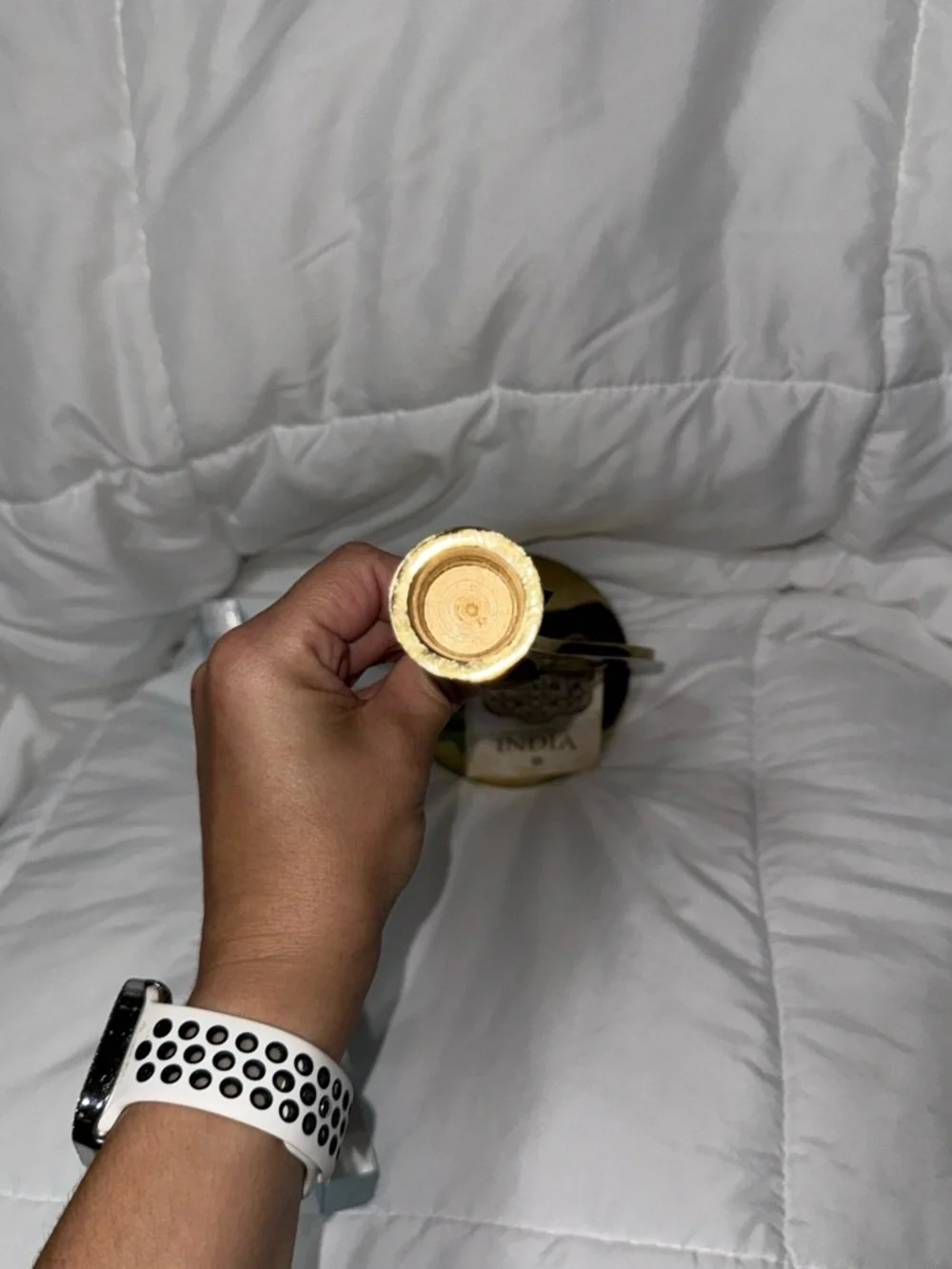 Handcrafted Gold Loop Candle Holder - India
